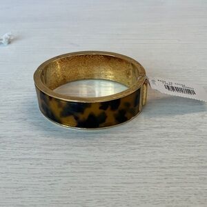 J. Crew Gold and Brown Tortoise Bangle